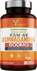 Organic Ashwagandha KSM-66 Capsules 5% Withanolides Added Organic Turmeric and Black Pepper, Certified by Soil Association, Vegan Registered Ashwagandha Powder Capsules, Made in The UK by YrHealth - Image 2