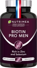 Organic Beard & Hair Growth Complex - with Biotin, Selenium, Zinc & Pumpkin Seeds - Against Hair Loss and Baldness - Promotes Beard Growth - Nutrimea - Made in France - Image 2