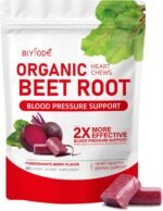 Organic Beet Root Gummies,Beets Heart Chews, Nitric Oxide and Pressure Support, Grape Seed Extract & Beetroot Powder Energy Supplement, 60 Count - Image 2
