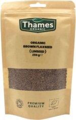 Organic Brown Flaxseed High Fiber, Omega-3s, Non-GMO, 100% Natural, Vegan, No Additives or Preservatives, Superfood – Thames Organic (250g) - Image 2