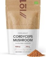 Organic Cordyceps Mushroom Powder 100g – 140mg Polysaccharides Cordycipitaceae Sinensis Supplement – Resealable and Recyclable Pouch by Alpha01 - Image 2