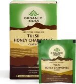 Organic India Tulsi Honey Chamomile Tea, Caffeine-Free, Certified Organic, 18 Tea Bags - Image 2