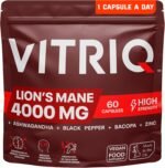 Organic Lions Mane and Ashwagandha KSM-66 Capsules, High Strength 4000mg Lions Mane Mushroom Extract and Ashwaghandha Root Extract, Supplement for Natural Calm & Stress Support, 1-a-Day - 60 Capsules - Image 2