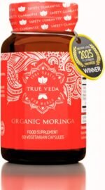 Organic Moringa Capsules - Pure Moringa Powder Leaf Supplement | Soil Association Certified Organic | UK Made Green Superplant Extract | 60 Natural Easy Swallow Ayurvedic Capsules - Image 2