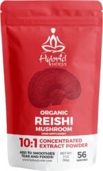 Organic REISHI Mushroom Powder 10X Strength - Natural Supplement for Immunity, Skin, Stress & Sleep Support with Beta Glucans & Terpenes | HIGH Potency 10:1 Extract - 56 Serving (56g) - Image 2