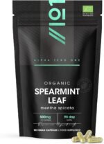 Organic Spearmint Leaf 500mg – 90 Vegan Capsules – High Strength Mentha Spicata Supplement – Resealable and Recyclable Pouch by Alpha01 - Image 2