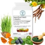 Organic Superfood Multi Complex - Wholefood Nutrition – Chlorella, Spirulina, Turmeric, Kelp, Organic Herbs, Vegetables, Fruits + Digestive Enzymes - 100 Capsules - Image 2