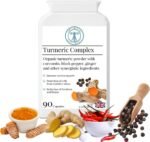 Organic Turmeric Complex – High Strength - Bones & Joint Health Support - Ginger Extract, Piperine, Cayenne, Vitamin B & Zinc – Vegan, 90 Capsules - Image 2