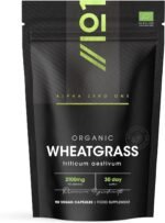 Organic Wheatgrass 2100mg - High Strength Triticum Aestivum Supplement - 90 Vegan Capsules - Resealable and Recyclable Pouch - by Alpha01 - Image 2