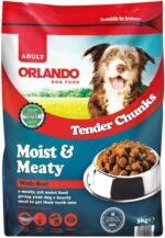 Orlando Moist & Meaty Complete Dog Food – 3kg | Tender Chunks | Adult Dog Dry & Moist Mix | 100% Complete Nutrition (3kg, Beef) - Image 2