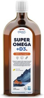 Osavi Super Omega + D3, 2900 mg Omega–3 – 500 ml Oil | Lemon Flavor | High DHA & EPA from Wild Atlantic Cod | Supports Heart, Brain & Immune Health | Contributes to Normal Blood Triglycerides - Image 2