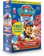PAW Patrol Multivitamin Fizzy Drink with 12 Essential Vitamins, Apple & Blackcurrant Flavour, Vegan, No Added Sugar, for 2-7 Year olds, Pack of 10 Sachets with Collectable Keyring - Image 2