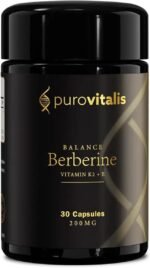 PUROVITALIS Dihydroberberine 200mg, High Strength Berberine, Blood Sugar Control Supplement, with Vitamin K2 and E, 1-Month Supply (30 Vegan Capsules) - Image 2