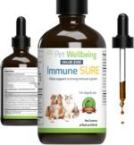Pet Wellbeing Immune Sure for Dogs & Cats - Supports Normal Immune Defenses, Gut Flora Balance, Andrographis, Echinacea, Vitamin C, Zinc - Veterinarian-Formulated Herbal Supplement 4 oz (118 ml) - Image 2
