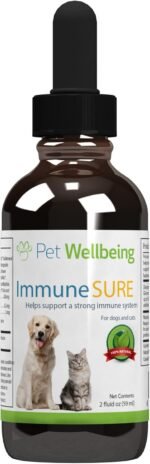 Pet Wellbeing Immune Sure for Dogs - Supports Normal Immune Defenses, Gut Flora Balance, Andrographis, Echinacea, Vitamin C, Zinc - Veterinarian-Formulated Herbal Supplement 2 oz (59 ml) - Image 2