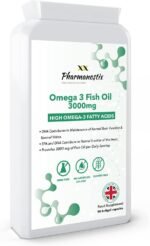 Pharmanostix Omega 3 Fish Oils 1000mg 90 softgel Capsules - High Strength Daily Omega 3 Fatty Acid with 540mg EPA & 360mg DHA per Daily Serving - Heart & Brain Health Support Supplement - Made in UK - Image 2