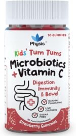 Physis Kids Probiotics Gummies with Vitamin C | 30 Gummies | Probiotics for Children | Constipation Relief & Stool Softener Chewable Kids Vitamins | Childrens Gut Health | Ages 2+ | - Image 2