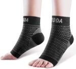 Plantar Fasciitis Socks 1 PAIR, Compression Foot Sleeves for Sport Arthritis Pain Relief, Ankle Support Brace for Men and Women Black M - Image 2