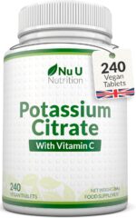 Potassium Supplement High Strength 1550mg & Vitamin C - 240 Vegan Tablets - 4 Month Supply - Potassium Citrate for Natural Electrolytes Support - Made in The UK - Nu U Nutrition - Image 2