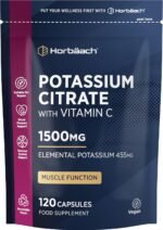 Potassium Supplement with Vitamin C 1500mg | High Strength 455mg Elemental Potassium Citrate | Electrolyte Capsules | 120 Count | 100% Vegan | by Horbaach - Image 2