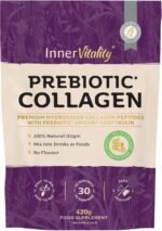 Prebiotic Collagen Powder - 420g Hydrolysed Bovine Collagen Peptides with Prebiotics for Gut Health & Skin, Collagen Powder for Woman & Men by Inner Vitality - Image 2