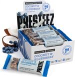 Presteez Coconut & Blueberry Gut Friendly 50g Energy Bars - No Added Sugar or Sweeteners, Gluten Free, High Fibre, Protein Enhanced Healthy Snacks, 10g Protein, 7.9g Fibre, 12 Pack - Image 2