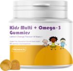 ProHealth Kids Multivitamin & Mineral + Omega-3 Gummies – 18 Essential Nutrients – Natural Lemon & Orange Flavour – Age 4+ – Gluten-Free, Non-GMO – Immune & Brain Support – 60 Gummies (30-Day Supply) - Image 2