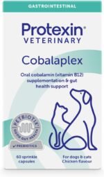 Protexin Veterinary Cobalaplex Capsules for Cats and Dogs, Vitamin B12 and Vitamin B9 Supplement for Gut Health, Chicken Flavour, 60 Capsules - Image 2