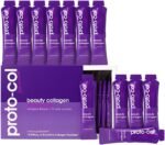 Proto-Col Beauty Collagen Liquid Sachet with Hyaluronic Acid & Vitamins for Glowing Skin, Strong Hair & Healthy Nail, 10,000mg High Strength Hydrolysed Bovine Collagen Peptides, Red Berry, 15x Sachets - Image 2