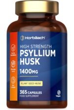 Psyllium Husk Capsules 1400mg | Fibre Supplement | 365 Vegan Capsules (6-Month Supply) | High Strength Psyllium Husk Powder | Natural Prebiotic | by Horbaach - Image 2