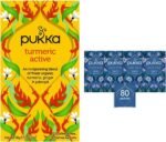 Pukka Turmeric Active, Organic Herbal Tea with Ginger & Galangal (4 Pack, 80 Total Tea bags) & Night Time, Organic Herbal Sleep Tea (4 Pack, Total 80 Tea Bags) - Image 2