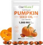 Pumpkin Seed Oil Capsules 300 PCS Cold Pressed 2-in-1 Formula Rich in Zinc & Omega Fatty Acids,Supports Healthy Hair, Heart, Skin & Supports Prostate Health | Non-GMO | Gluten Free - Image 2