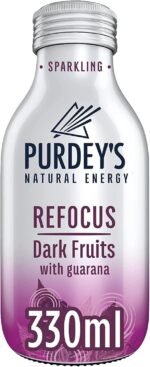Purdey's Refocus Multivitamin Energy Drink - Dark Fruits with Guarana - 12 x 330ml Bottles - Image 2