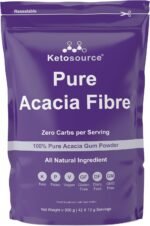 Pure Acacia Fibre | 0g Carbs | Zero Calories | Prebiotic Soluble Fibre Powder Supplement | Supports Fasting & Ketogenic Diet | 500g Pouch | Ketosource® - Image 2