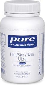 Pure Encapsulations Hair Skin Nails Ultra - With Biotin, Biocell Collagen, Vitamin C, Copper and Q10-60 Capsules - Image 2