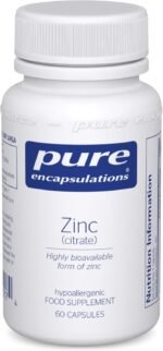 Pure Encapsulations Zinc (Citrate) 30mg - Highly Bioavailable Zinc Supplement - for Immune and Metabolism Support - for Hair, Skin & Nails - 60 Vegetarian Capsules - Image 2