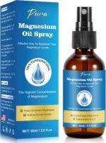 Pure Magnesium Oil Spray for Feet & Body - Easy to Absorb, Magnesium Spray, 2 fl oz (60mL) in Glass Bottle - Image 2