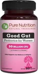 Pure Nutrition Good Gut Women's Probiotics 50 Billion CFU, 16 Strains | 60 Caps | Probiotics for Women with Organic Prebiotic Blend | Once Daily | Non GMO | Gluten Free - Image 2