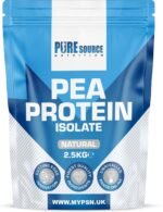 Pure Source Nutrition 100% Vegan Pea Protein Isolate 2500g 2.5kg Natural Unflavoured Vegetarian Protein Powder Shake for Superfood Supergreens Dairy Free Shakes by PSN - Image 2