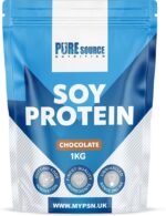 Pure Source Nutrition Soy Protein Isolate Powder (90% Protein) 1Kg Chocolate SOYA Protein Vegan Powder for Superfood Supergreens Dairy Free Plant Based Protein (1kg, Chocolate) - Image 2