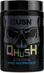 Qhush Black Blue Raspberry Pre Workout 220G: Explosive Energy Drink Powder—High Caffeine Energy Supplement With Vitamin B6 Complex For Focus And Performance - Image 2