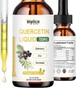 Quercetin & Bromelain Supplement - 700mg Quercetin High Absorption Liquid Drops - w/Elderberry, Zinc & Vitamin C - Anti-inflammatory, Antioxidant and Immune System - 2 fl oz (60 mL) - Image 2