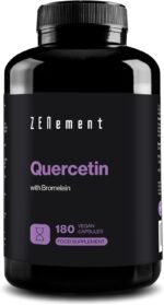 Quercetin, with Bromelain, 180 Vegan Capsules | Anti-ageing, Healthy Ageing, Antioxidant | 100% Natural Ingredients, Vegan, Additives Free | Zenement - Image 2