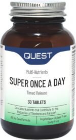 Quest Super Once A Day Multivitamin & Minerals 30x Tablets. 17 Vitamins & 12 Minerals with Vitamin A, B, C, D, Iron & Zinc for Men & Women. for Optimal Health, Reduces Fatigue & Immunity. (1 Pack) - Image 2