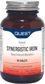Quest Synergistic Iron 15mg Tablets with Vitamin B, C & Copper. Helps Reduce Tiredness & Fatigue Plus Formation of Red Blood Cells & Immune Support. Vegan & Gluten Free Formula. (90 Capsules) - Image 2
