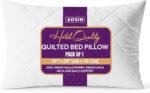 Quilted Bed Pillows 1 Pack Hotel Quality (48cm x 74cm), Hypoallergenic & Breathable Cover, Soft & Supportive Bounce-Back Hollowfibre Luxury Pillows for Stomach, Back & Side Sleep, Standard Size - Image 2