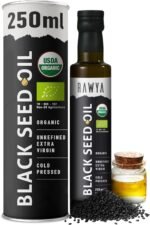 RAWYA Organic Cold-Pressed Black Seed Oil 250ml, Turkish Black Cumin (Kalonji, Nigella Sativa), Unrefined, Rich in Omega-3-6-9, Strong Taste, for Hair, Skin, Face and Overall Wellness, Pack of 1 - Image 2