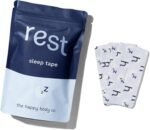 REST - Mouth Tape for Sleeping, Snore Strips, Sleep Tape Strips, Supports Nasal Breathing & Reduces Snoring - Hypoallergenic, Non-Magnetic, Large Size 8x4cm (30 pieces) - Image 2
