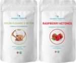 Raspberry Ketones Pure 2000mg (per 2 Tablets) Weight Management Slimming Max Strength & Colon Cleanse & Detox Formula Plus Probiotics Supports Relief from Bloating & Constipation Duo Pack Vegan - Image 2