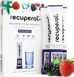 Recuperol Rehydration & Recovery Electrolytes Powder Supplement for Dehydration, Replace Electrolytes (Mineral Salts) & fluids, Zinc, Vitamin C, B12, D3, Potassium, Mixed Berry - 6 Sachets - Image 2